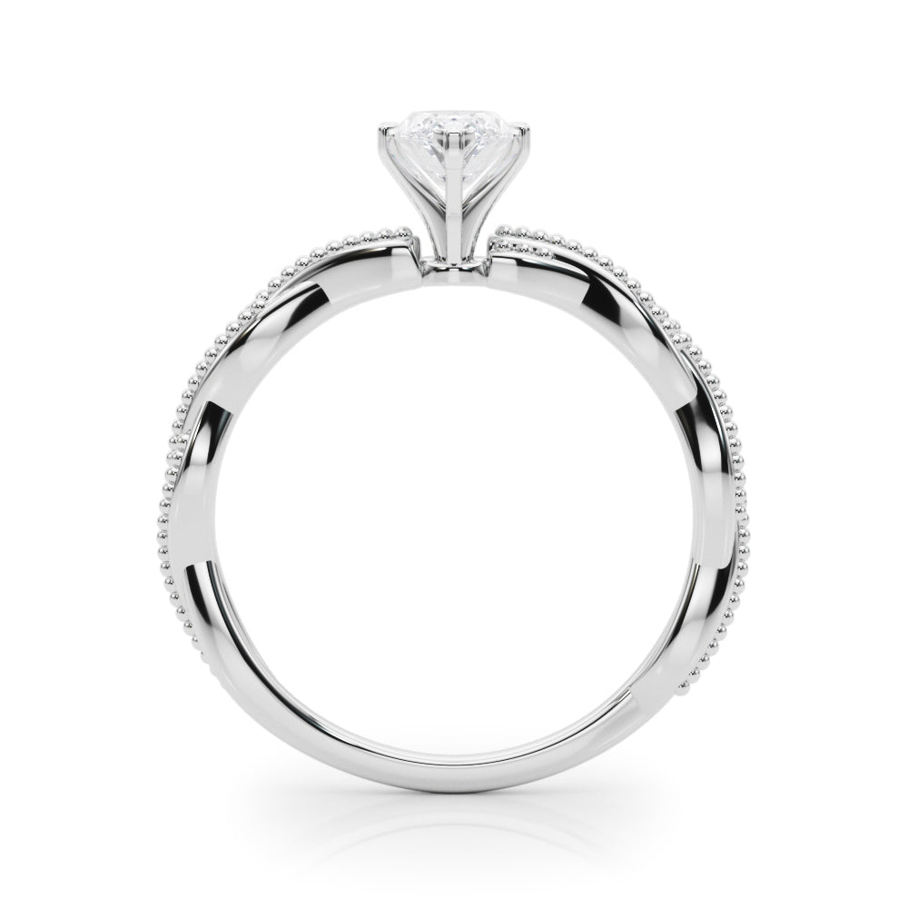 Anastasia Twisted Vine Marquise Diamond Solitaire Engagement Ring-VIRABYANI